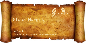 Glasz Margit névjegykártya